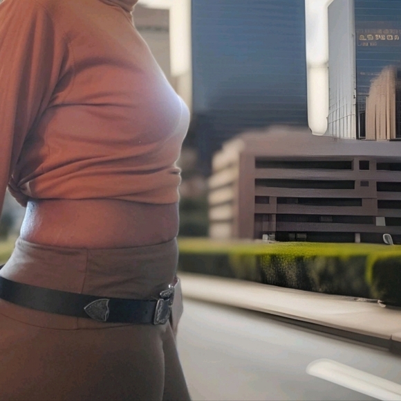 Vintage Western Style Double Buckle Faux Leather Belt Med To XL - Picture 3 of 9